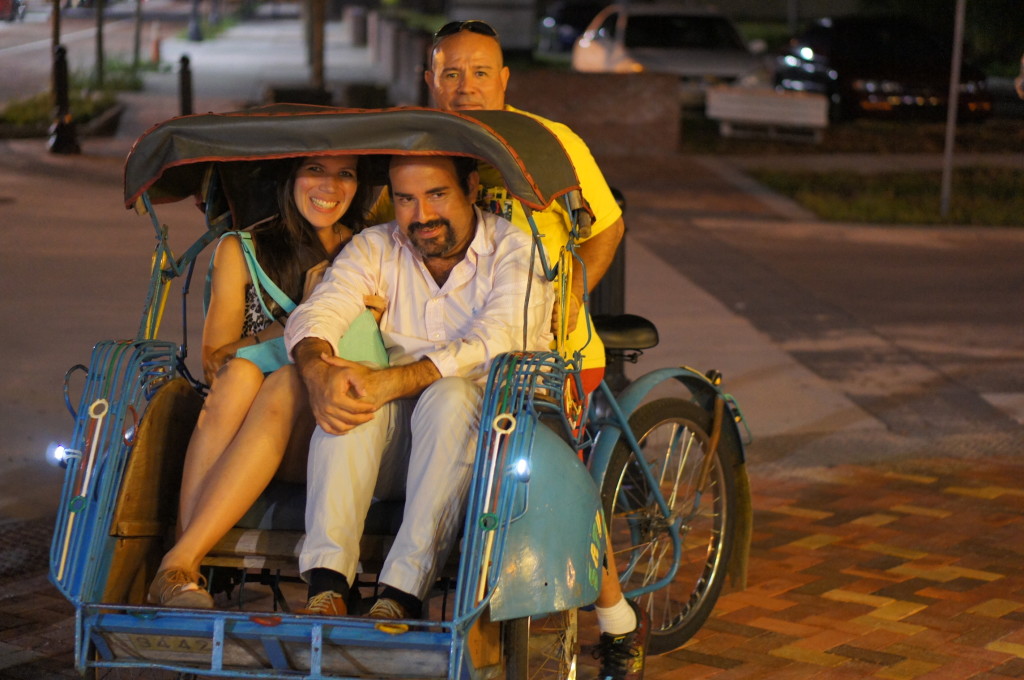 A ride in the pedi cab at Downtown Sanford Small World