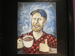 Rabbitfoot Records - Painting of Rob Wallace