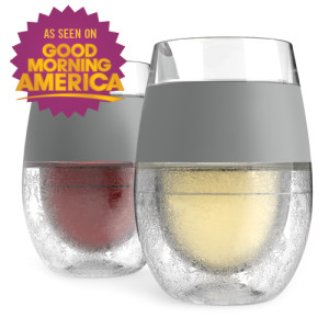 Freeze cooling wine glass